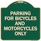 Signmission Parking for Bicycles and Motorcycles Heavy-Gauge Aluminum Sign, 18" x 18", G-1818-23448 A-DES-G-1818-23448 - alternate 1